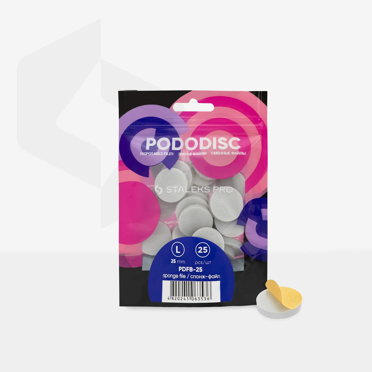 STALEKS EXPERT 25 PODODISC L ühekordsed poleerimispadjakesed pediküürikettale