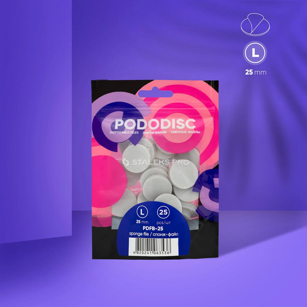 STALEKS EXPERT 25 PODODISC L
25 mm pediküürketta käsn-failid (25 tk)